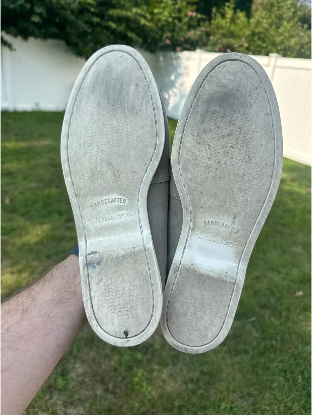 G.H. Bass Hampton Core 2 Boat Shoes Men's 11 M Gray Leather